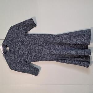 TopShop Green Patterned Flowy Half Sleeve Dress Size 2